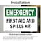 Signmission First Aid And Spills Kit, 5 in W x Rectangle, Vinyl Decal OS-2PACK-EM-D-35-L-10367 - alternate 5